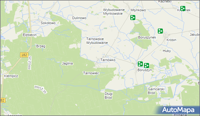 mapa Tarnówko gmina Połajewo, Tarnówko gmina Połajewo na mapie Targeo