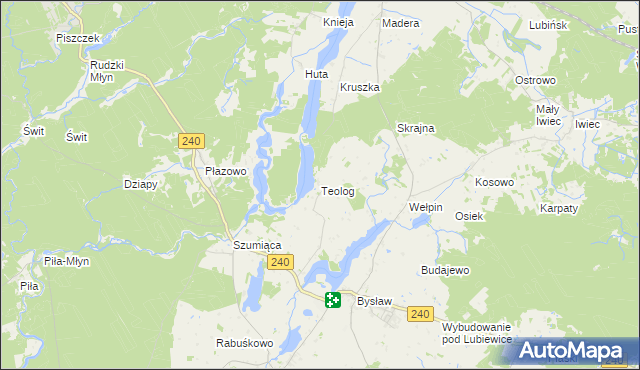 mapa Teolog, Teolog na mapie Targeo