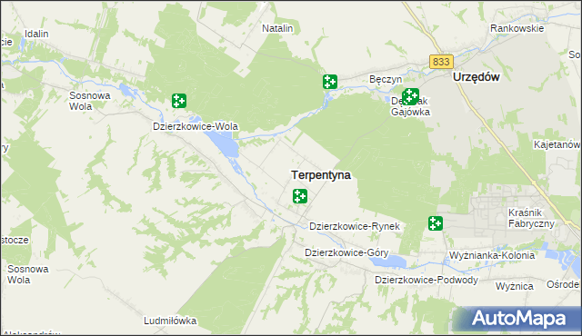 mapa Terpentyna, Terpentyna na mapie Targeo