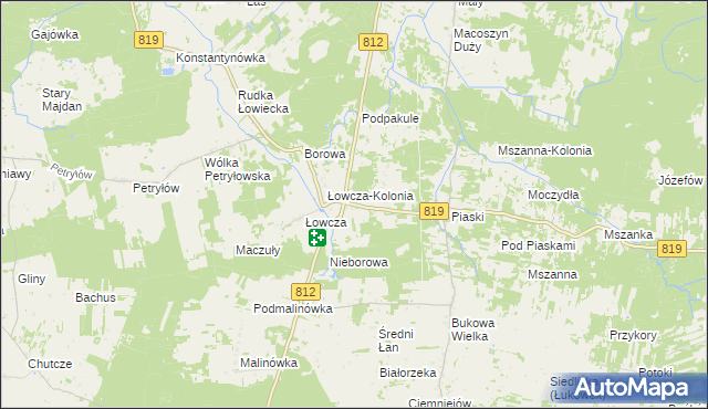 mapa Tomaszówka gmina Sawin, Tomaszówka gmina Sawin na mapie Targeo