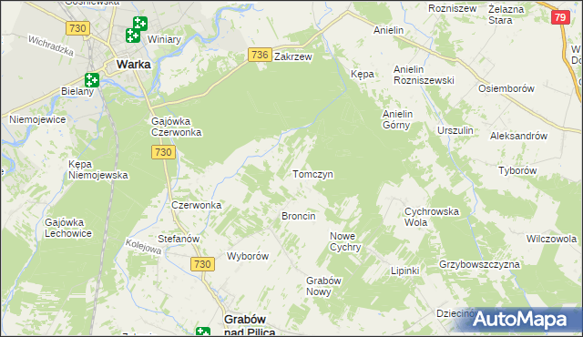 mapa Tomczyn, Tomczyn na mapie Targeo