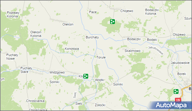 mapa Torule, Torule na mapie Targeo