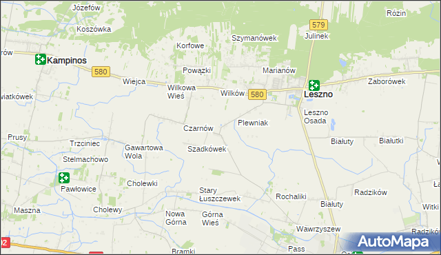 mapa Towarzystwo Czarnów, Towarzystwo Czarnów na mapie Targeo