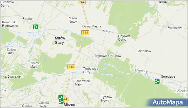 mapa Trębowiec-Krupów, Trębowiec-Krupów na mapie Targeo