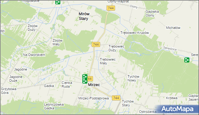 mapa Trębowiec Mały, Trębowiec Mały na mapie Targeo