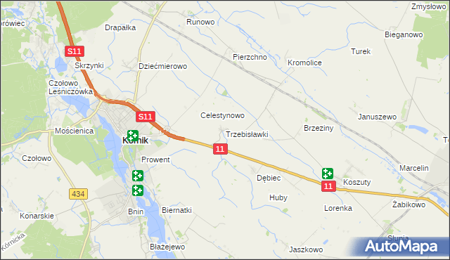 mapa Trzebisławki, Trzebisławki na mapie Targeo