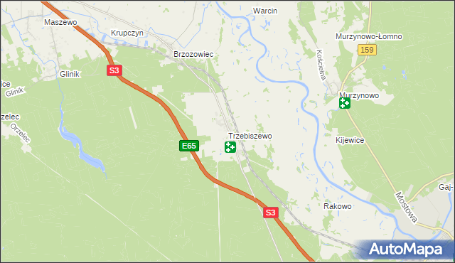 mapa Trzebiszewo, Trzebiszewo na mapie Targeo