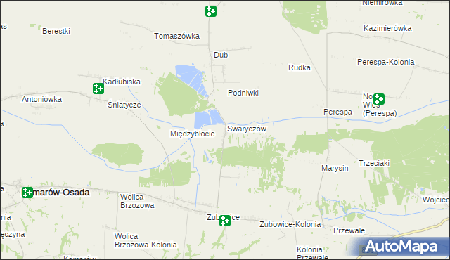 mapa Tuczapy gmina Komarów-Osada, Tuczapy gmina Komarów-Osada na mapie Targeo