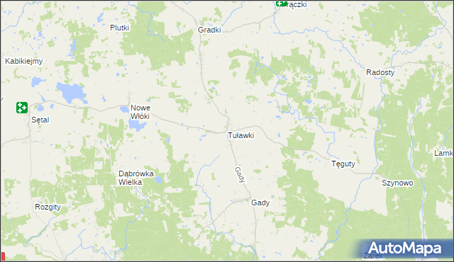 mapa Tuławki, Tuławki na mapie Targeo