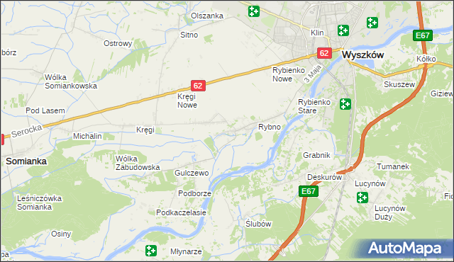 mapa Tulewo Górne, Tulewo Górne na mapie Targeo