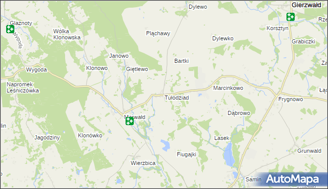 mapa Tułodziad, Tułodziad na mapie Targeo