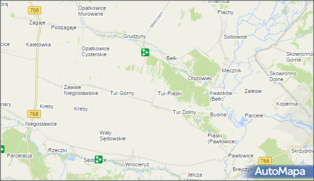 mapa Tur-Piaski, Tur-Piaski na mapie Targeo