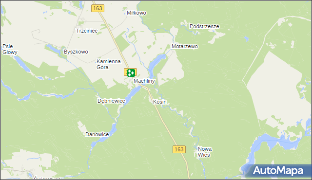 mapa Turze gmina Czaplinek, Turze gmina Czaplinek na mapie Targeo