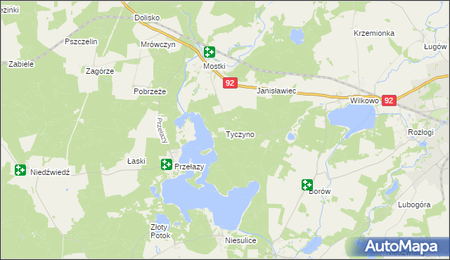 mapa Tyczyno, Tyczyno na mapie Targeo