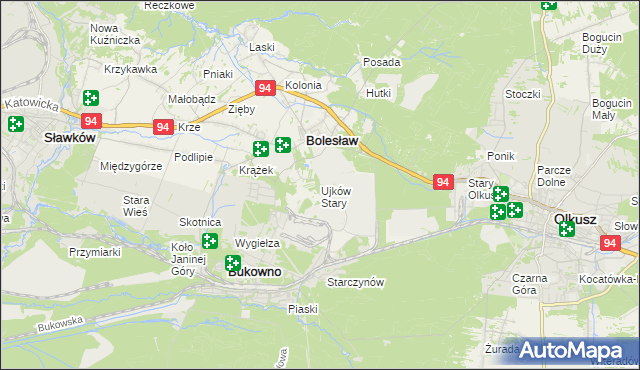 mapa Ujków Stary, Ujków Stary na mapie Targeo