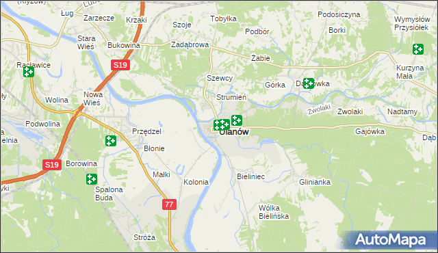 mapa Ulanów powiat niżański, Ulanów powiat niżański na mapie Targeo