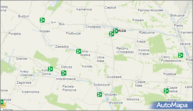 mapa Ulina Mała, Ulina Mała na mapie Targeo