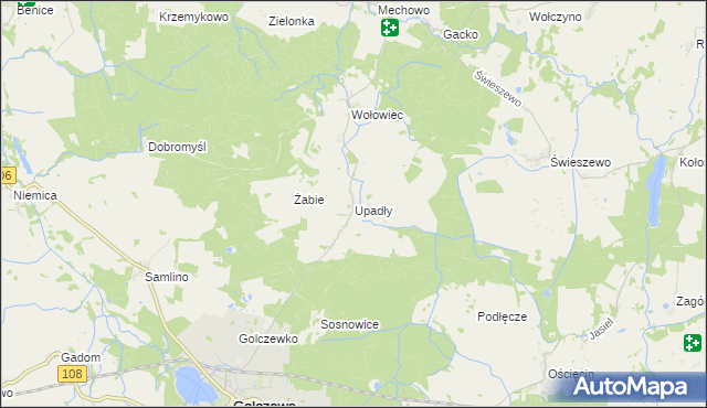 mapa Upadły, Upadły na mapie Targeo