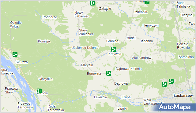 mapa Uścieniec, Uścieniec na mapie Targeo