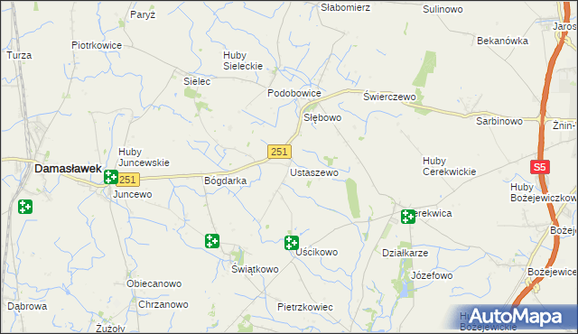 mapa Ustaszewo, Ustaszewo na mapie Targeo