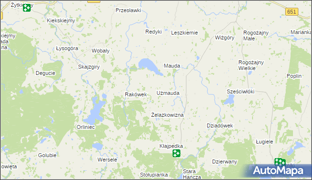 mapa Użmauda, Użmauda na mapie Targeo