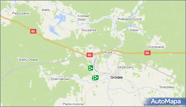 mapa Waliły-Stacja, Waliły-Stacja na mapie Targeo