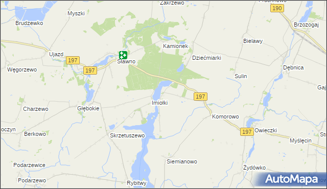 mapa Waliszewo gmina Kłecko, Waliszewo gmina Kłecko na mapie Targeo
