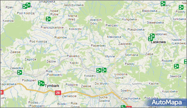 mapa Walowa Góra, Walowa Góra na mapie Targeo