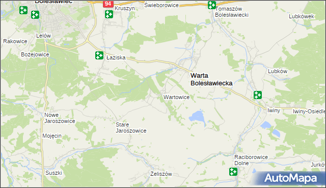 mapa Wartowice, Wartowice na mapie Targeo