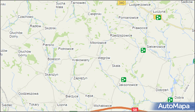 mapa Węgrów gmina Długołęka, Węgrów gmina Długołęka na mapie Targeo