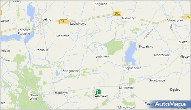 mapa Werkowo, Werkowo na mapie Targeo