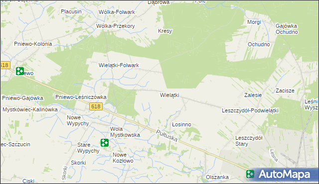 mapa Wielątki, Wielątki na mapie Targeo