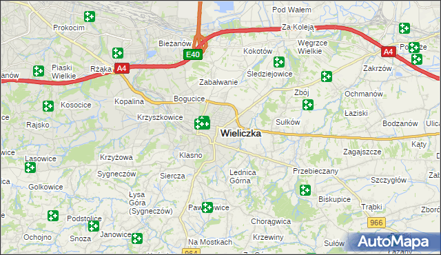 mapa Wieliczka, Wieliczka na mapie Targeo