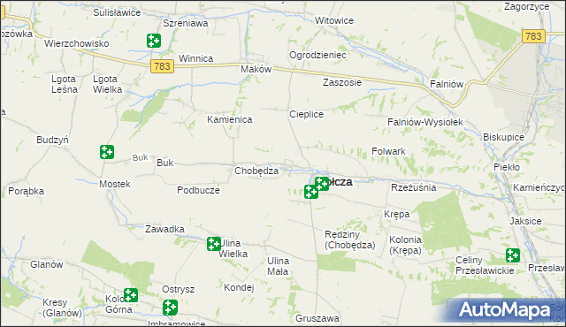 mapa Wielkanoc, Wielkanoc na mapie Targeo