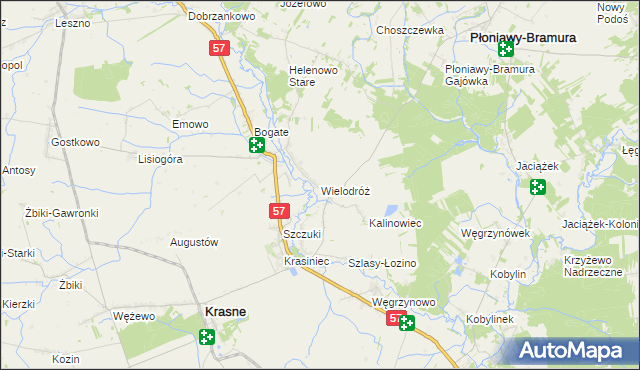 mapa Wielodróż, Wielodróż na mapie Targeo