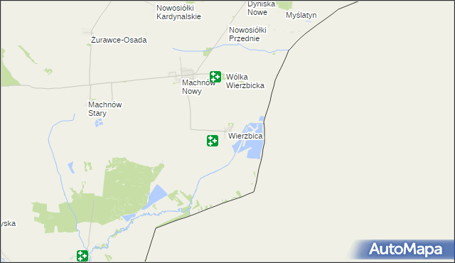 mapa Wierzbica gmina Lubycza Królewska, Wierzbica gmina Lubycza Królewska na mapie Targeo