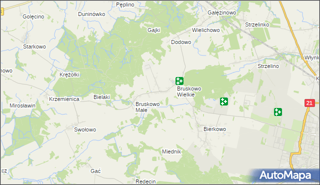 mapa Wierzbięcin gmina Słupsk, Wierzbięcin gmina Słupsk na mapie Targeo