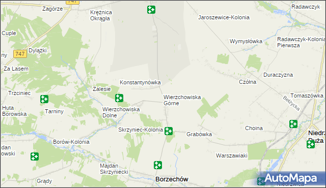 mapa Wierzchowiska Górne, Wierzchowiska Górne na mapie Targeo