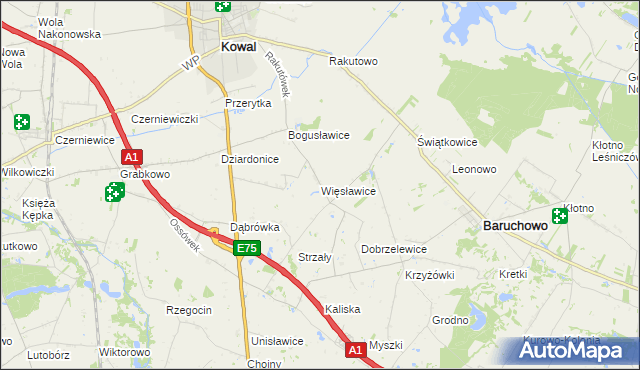 mapa Więsławice, Więsławice na mapie Targeo