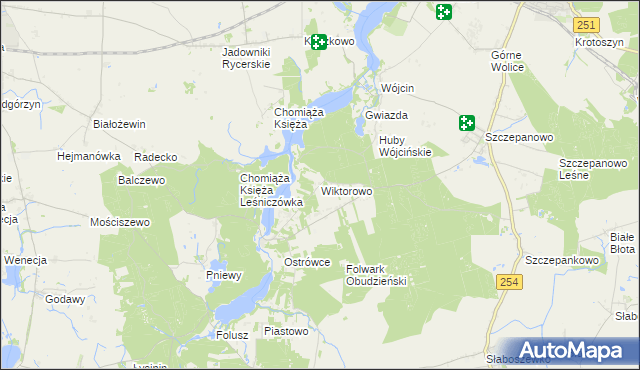 mapa Wiktorowo gmina Gąsawa, Wiktorowo gmina Gąsawa na mapie Targeo