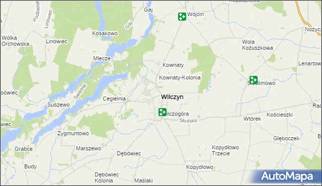 mapa Wilczyn powiat koniński, Wilczyn powiat koniński na mapie Targeo