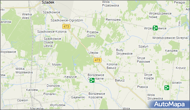 mapa Wincentów gmina Łask, Wincentów gmina Łask na mapie Targeo