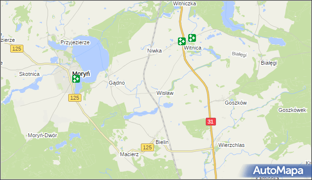 mapa Wisław, Wisław na mapie Targeo