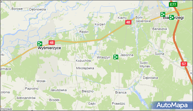 mapa Witaszyn, Witaszyn na mapie Targeo