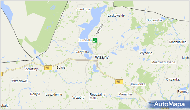 mapa Wiżajny, Wiżajny na mapie Targeo