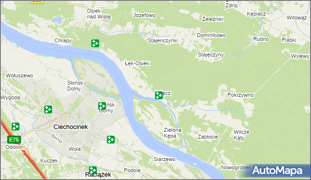 mapa Włęcz, Włęcz na mapie Targeo