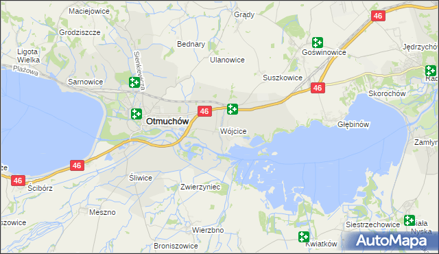mapa Wójcice gmina Otmuchów, Wójcice gmina Otmuchów na mapie Targeo
