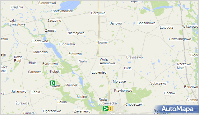 mapa Wola Adamowa, Wola Adamowa na mapie Targeo