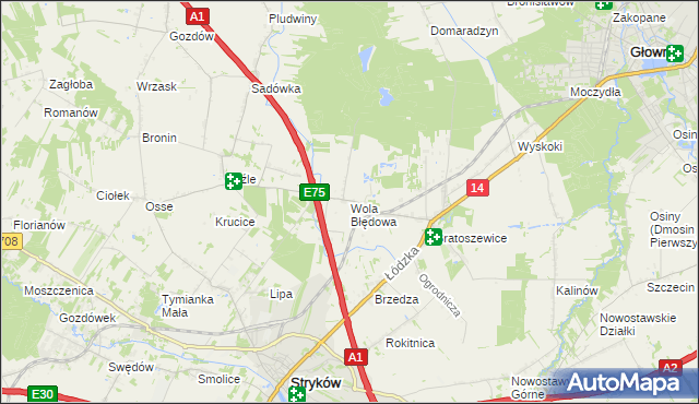 mapa Wola Błędowa, Wola Błędowa na mapie Targeo