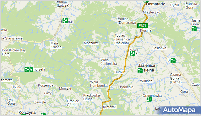 mapa Wola Jasienicka, Wola Jasienicka na mapie Targeo